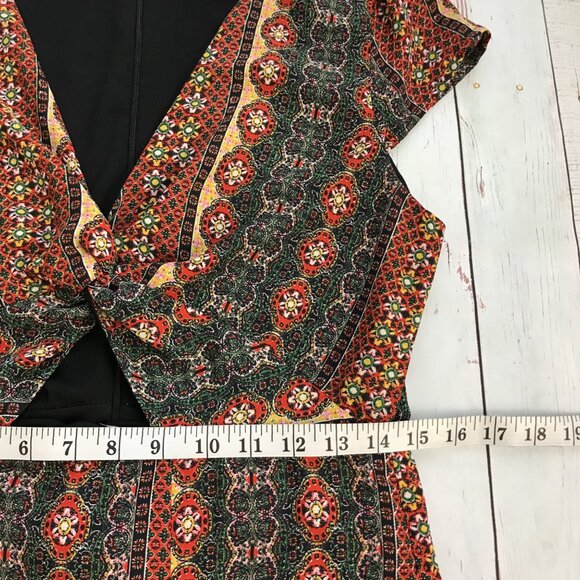 Forever 21 Floral Front Tie Boho Maxi Dress  Size Large - Picture 12 of 13